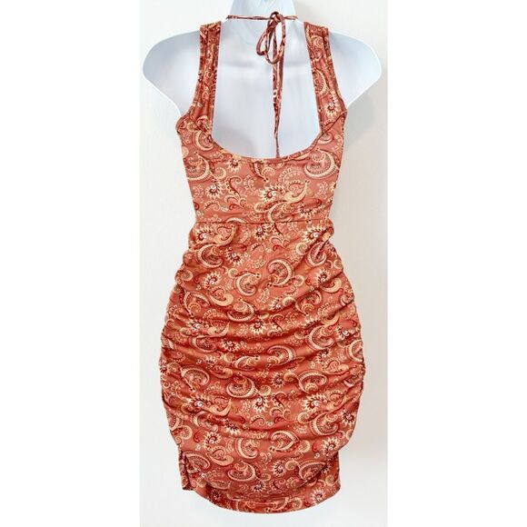 SHEIN Cut Out Ring Detail Ruched Dress Womens Size Medium - Picture 8 of 16